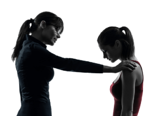 woman consoling woman